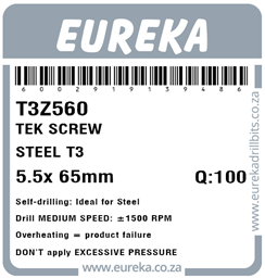 T3Z560 - Tek Screw Steel -T3Z560_Label_T
